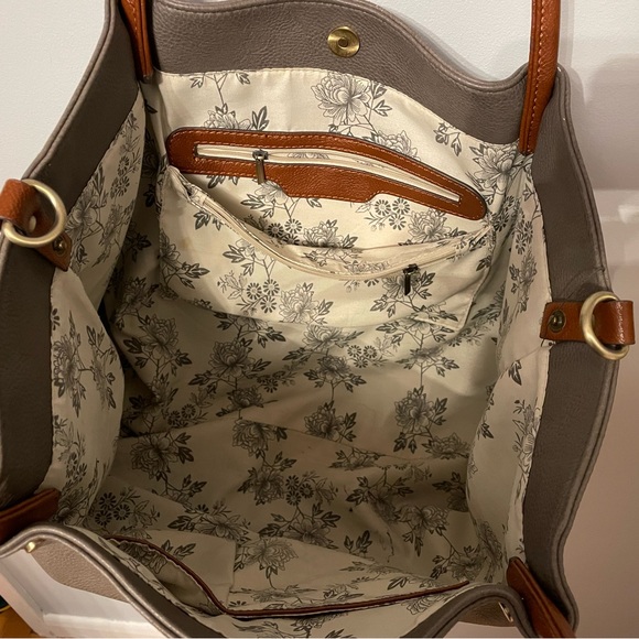 PLeather, gray purse - Picture 2 of 3